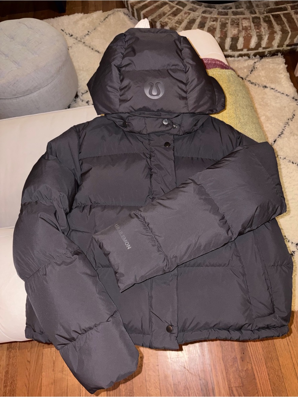 Lululemon Puff 600-Down-Fill Cropped Jacket - Black